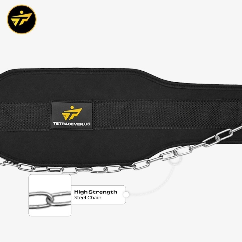 Weightlifting Dip Belt with Steel Chain – For Dips , Pull-Ups