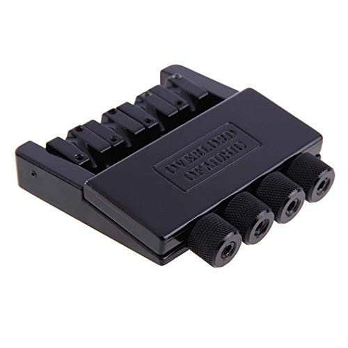 4 String Headless Guitar Bass Bridge Tailpiece System Fixed Hardtail Saddle