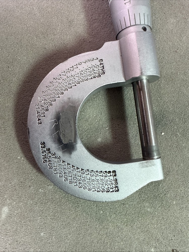 FOWLER Micrometer - 0-1" Range, .0001"