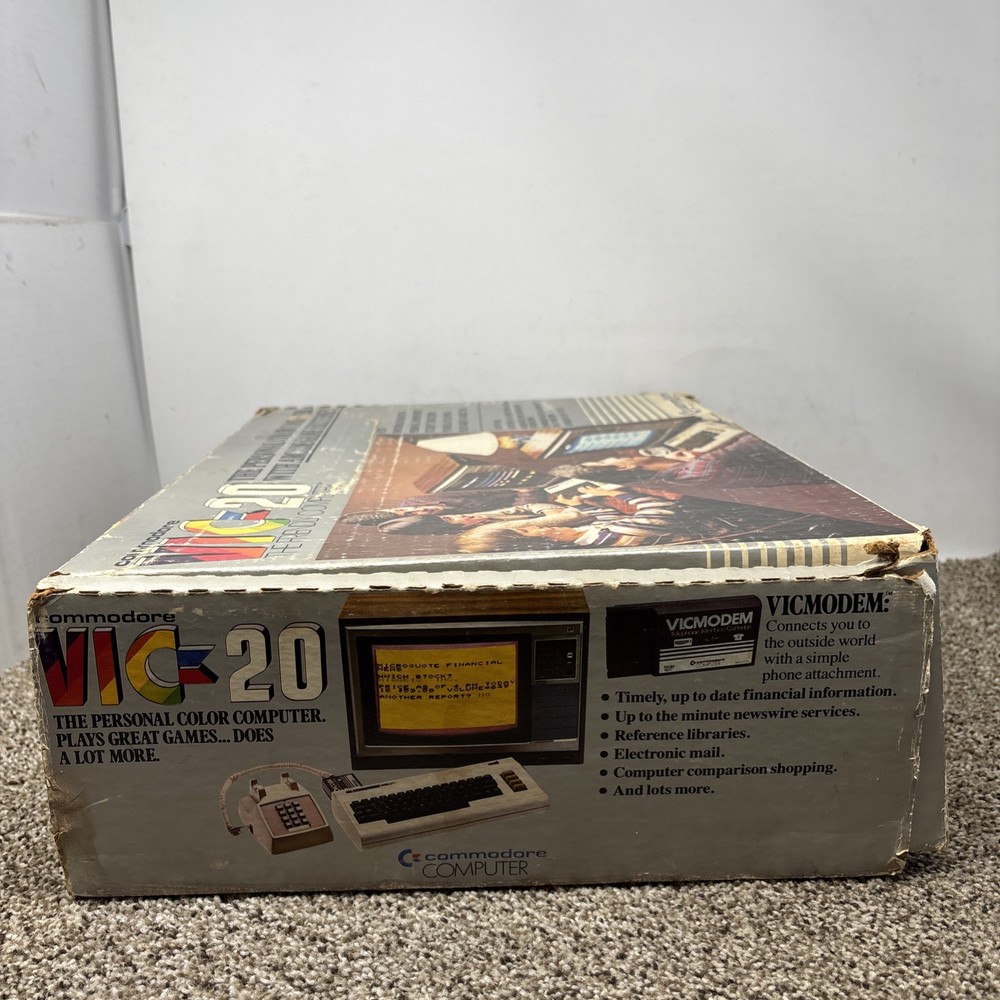 Commodore VIC-20 Vintage Computer System Tested With Original Box W All Cables