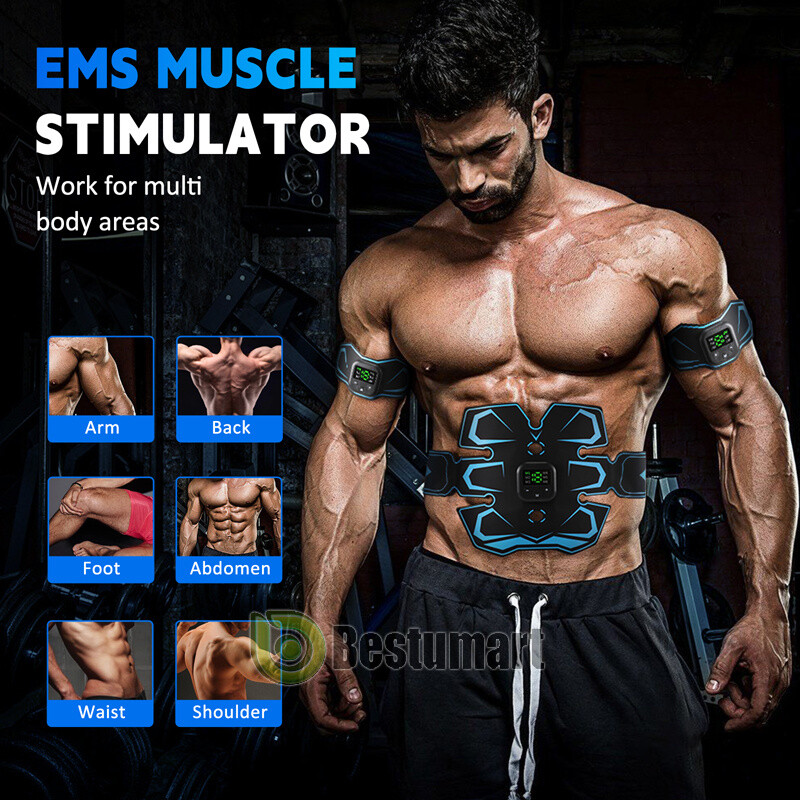 Ultimate EMS AB & Arms Muscle Simulator ABS Training Abdominal Trainer Pad Sets