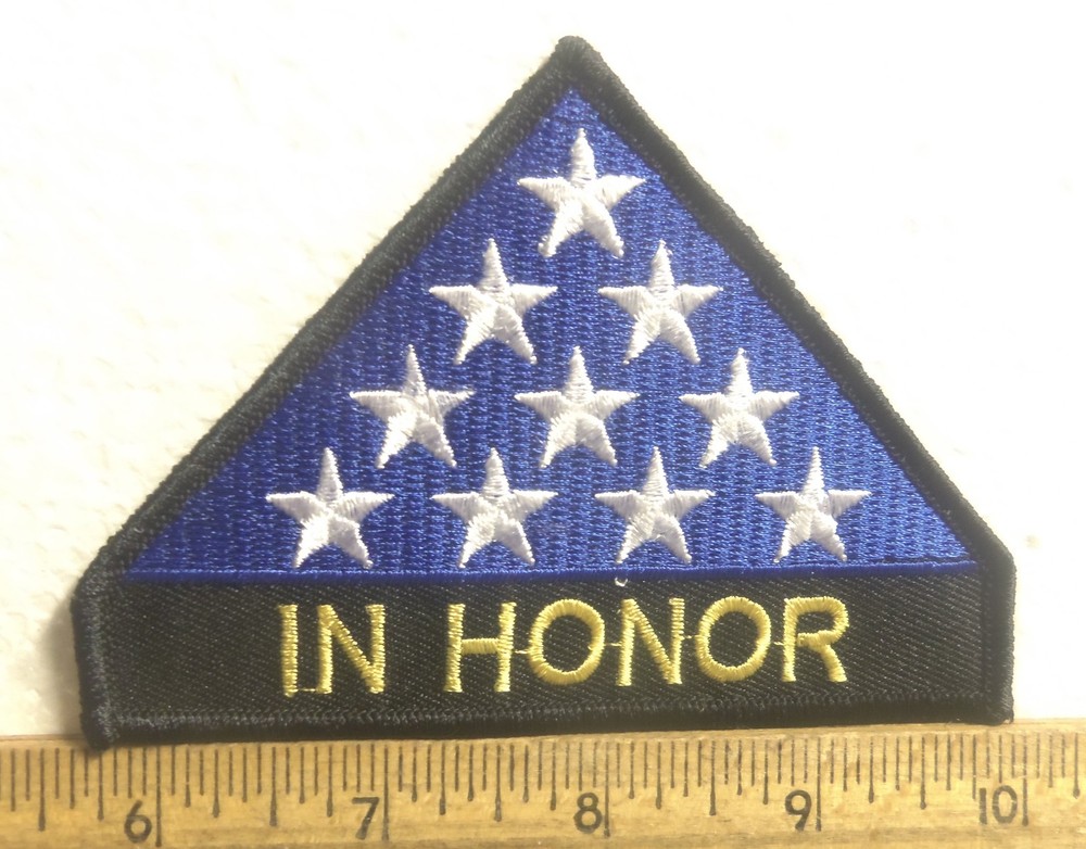 In Honor with Stars Embroidered Patch
