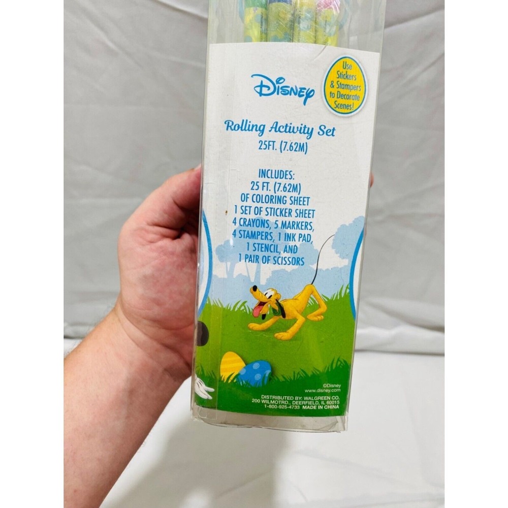 Disney Rolling Activity Set Coloring, Stickers, Stamps Easter Theme 25-ft