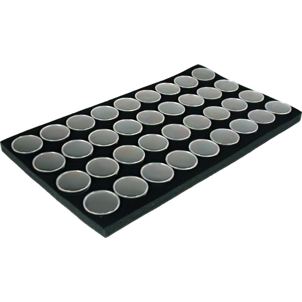 108 Gem Jars Black Foam Display & Stackable Tray