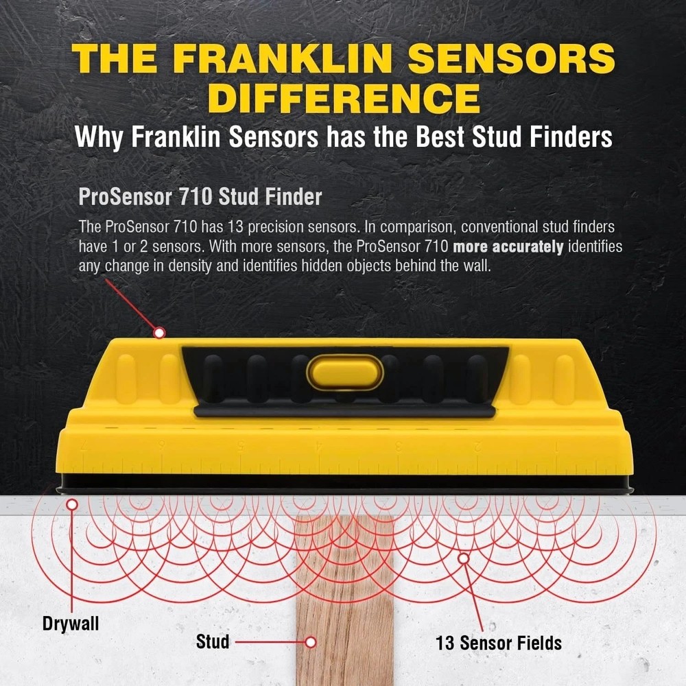 Franklin ProSensor Precision Stud Finder Yellow, Full Size