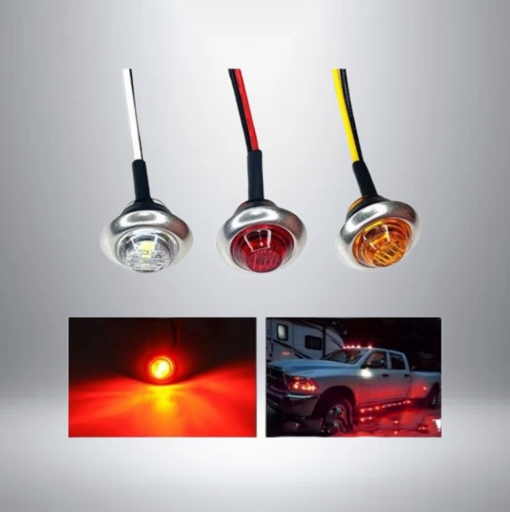 3/4 inch circular LED width indicator, eagle eye side marker, truck specific