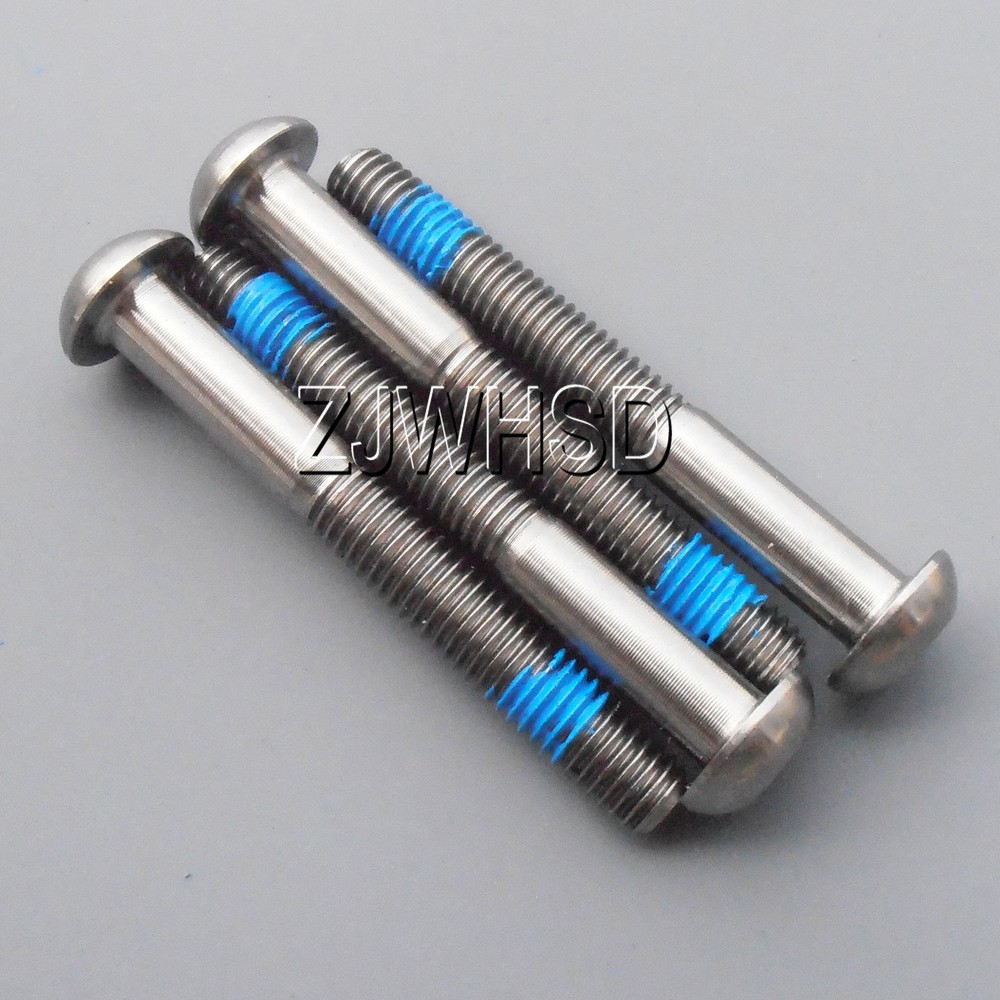 4pcs M5 x 40 mm Ti Titanium Screw Bolt Allen Hex Socket Button Head ThreadLocker