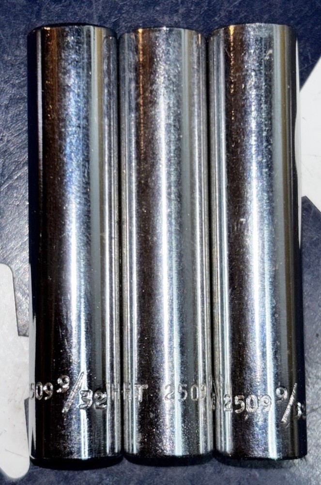 Three Wright Tool 9/32" Deep Socket 6pt 6 Point 1/4” DRIVE #2509 THREE SOCKETS