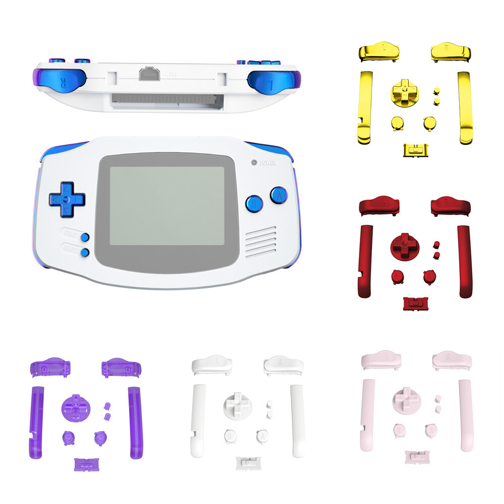 eXtremeRate GBA Replacement Full Set Buttons for Gameboy Advance Game Console