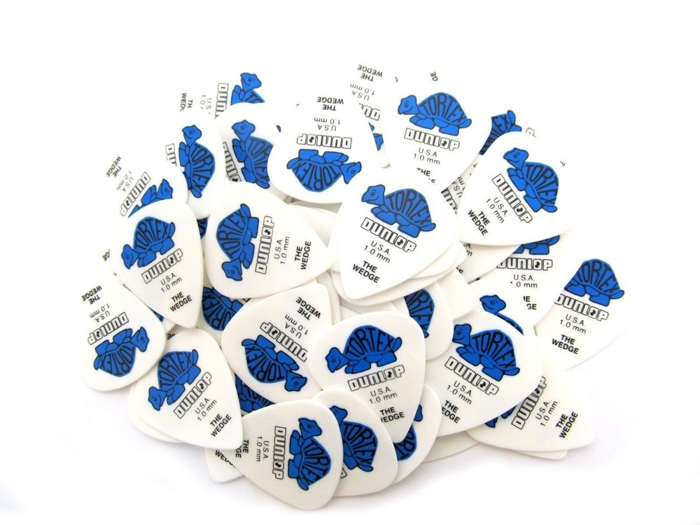 Dunlop Guitar Picks 72 Pack Tortex Wedge 1.0mm 424R1.0