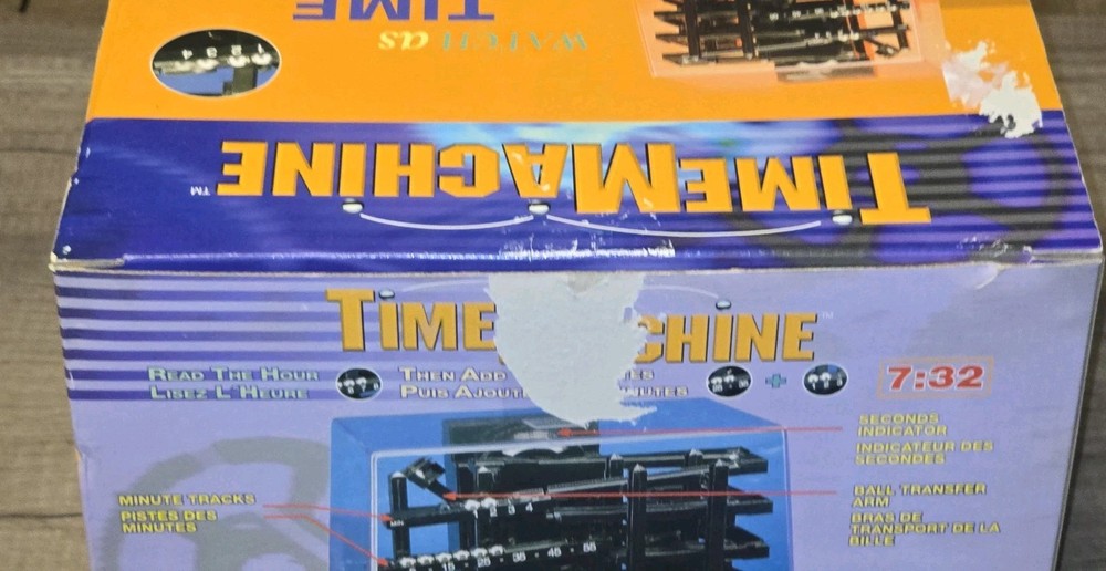 Time Machine Rolling Ball Kinetic Clock +BOX Hoffman Products DC Version TESTED