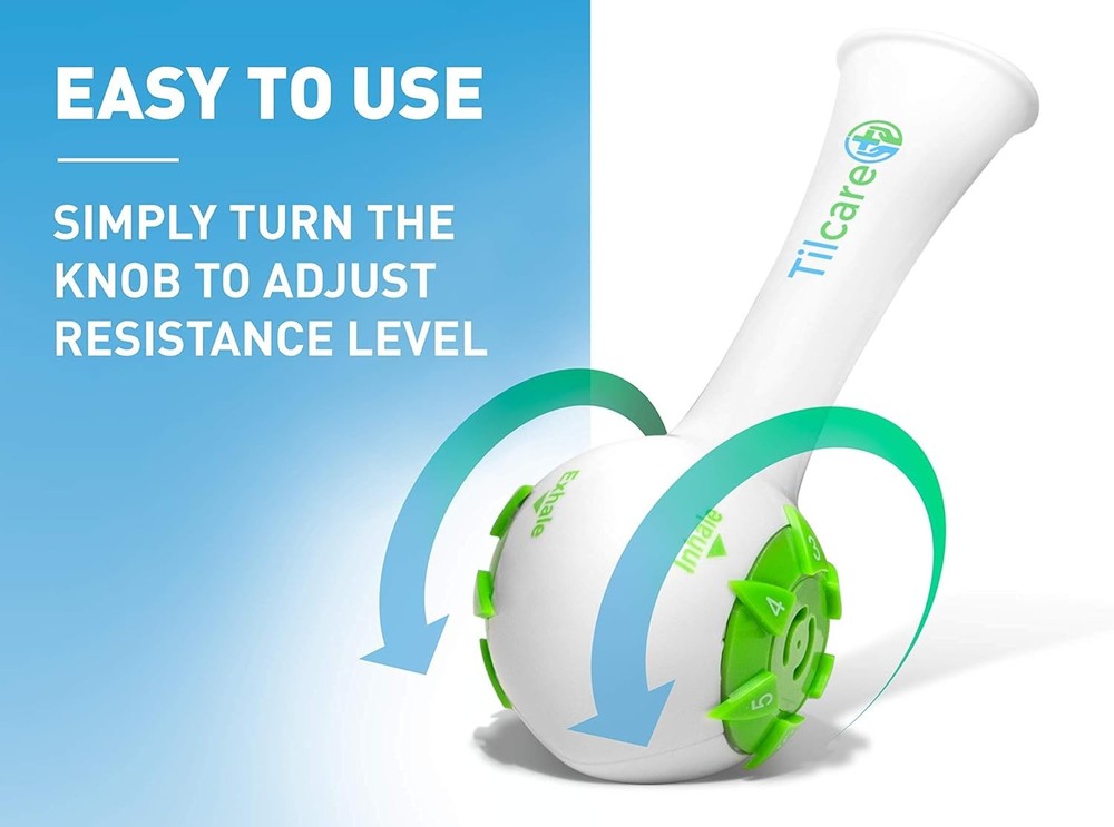 Breathing Trainer & Lung Trainer - Ideal Breathing Exercise Device for Lungs, Ef