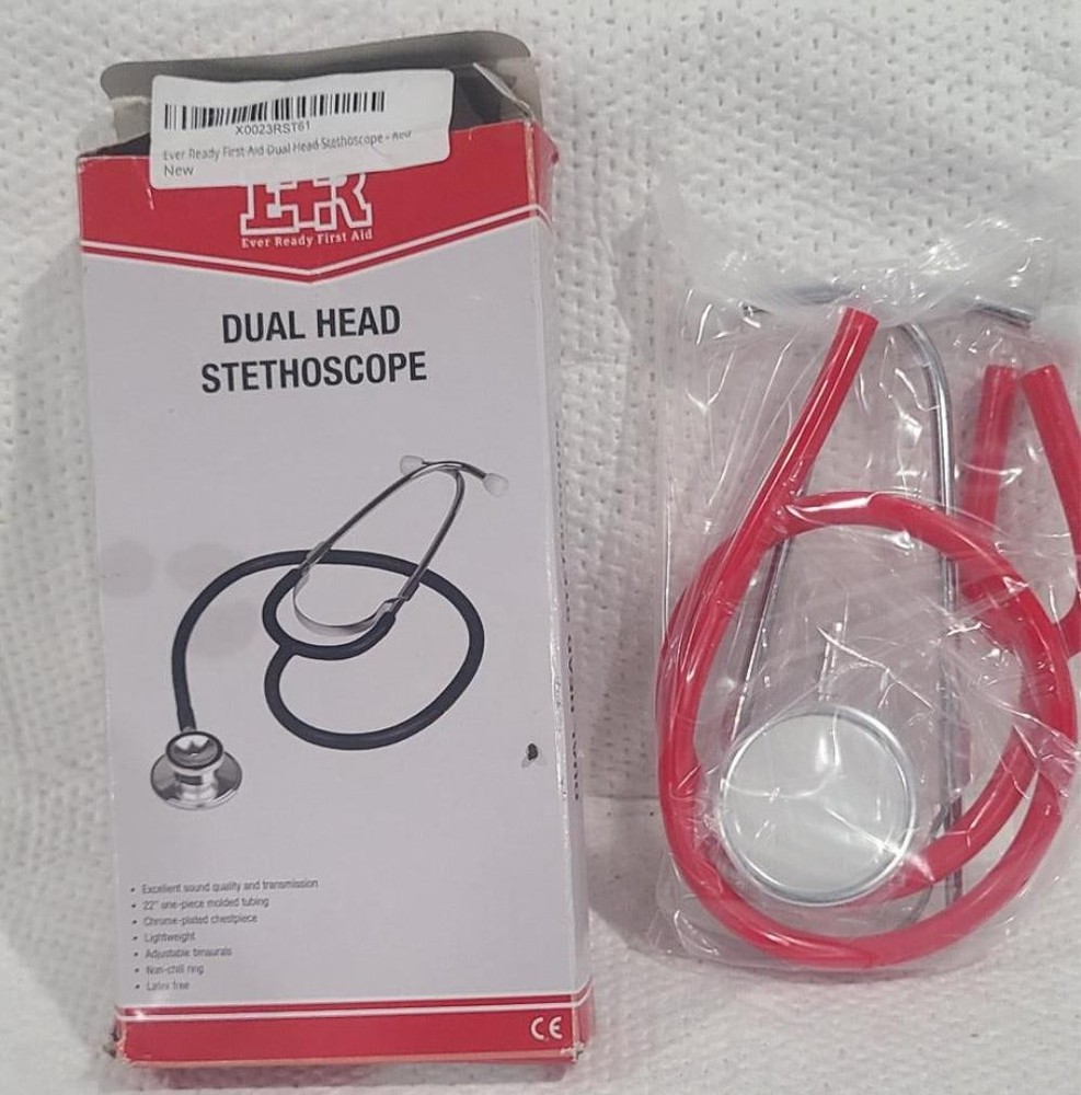 Ever Ready First Aid Dual Head Stethoscope - Red