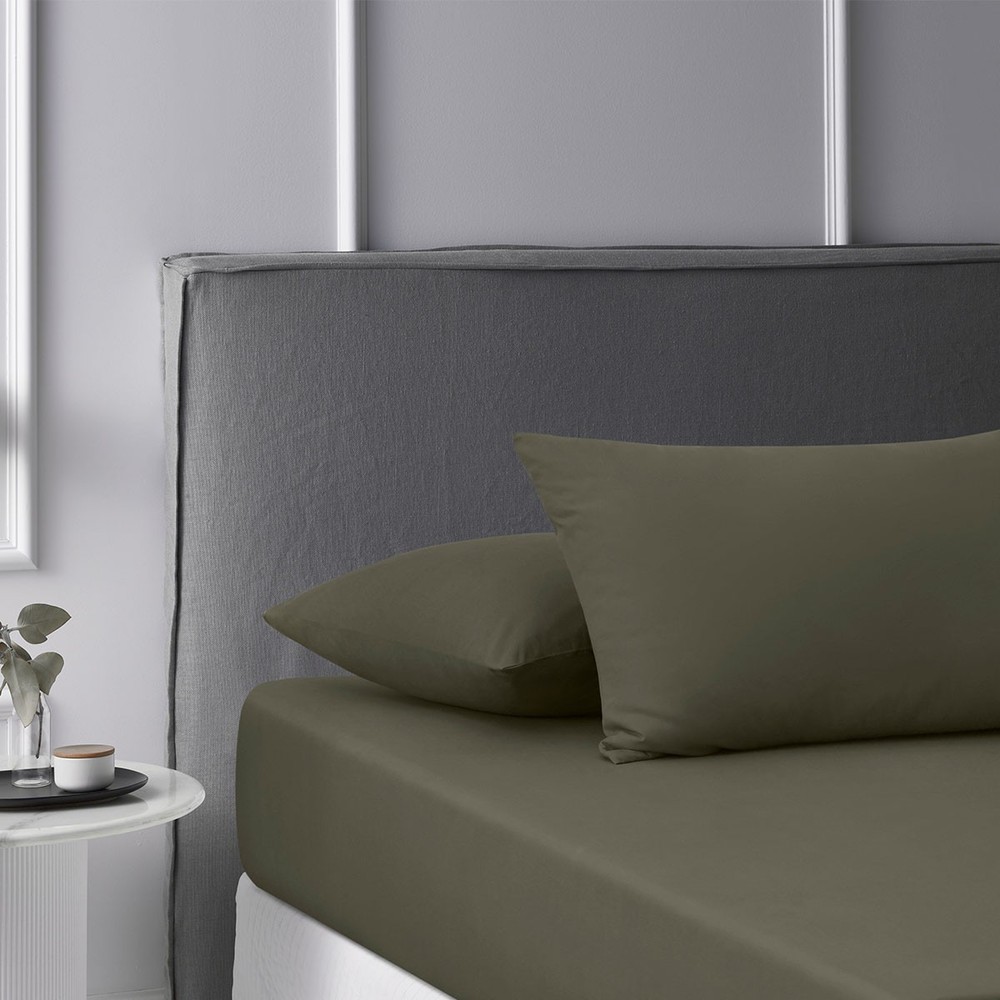 Caramel Washed Cotton Fitted Sheet Set by Accessorize
