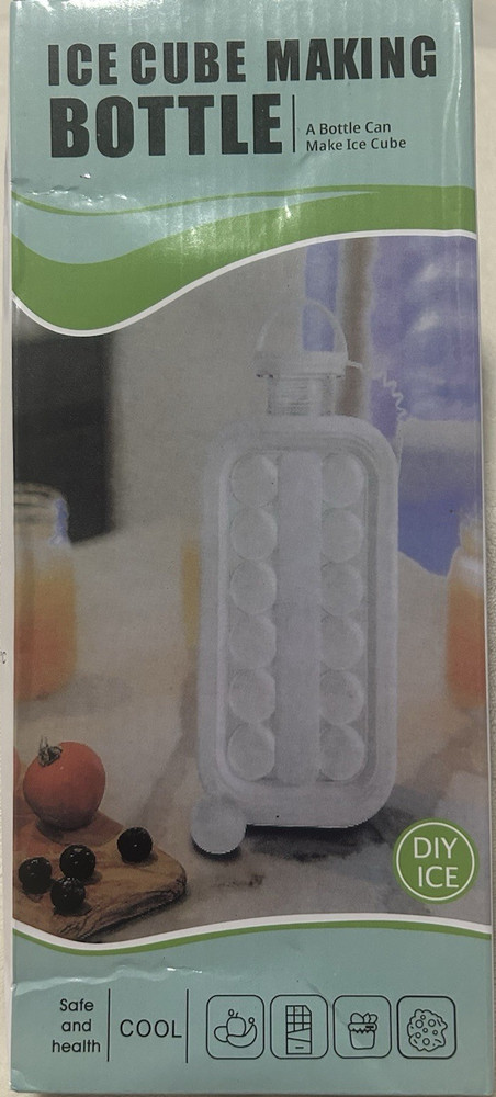 White Plastic Bottle Ice Cube Maker, DIY, 12 Round Holes