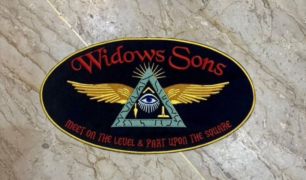 Widows Sons Masonic Riders Back Patch Set