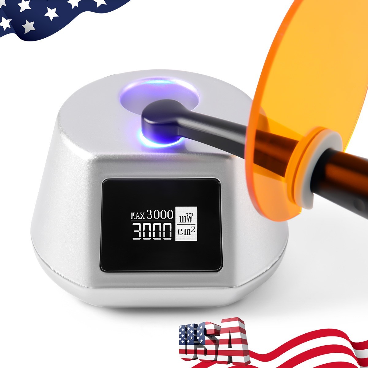 Professional Dental Curing Light 1 Sec Cure High Power 3100mW/cm² 7 Modes LED