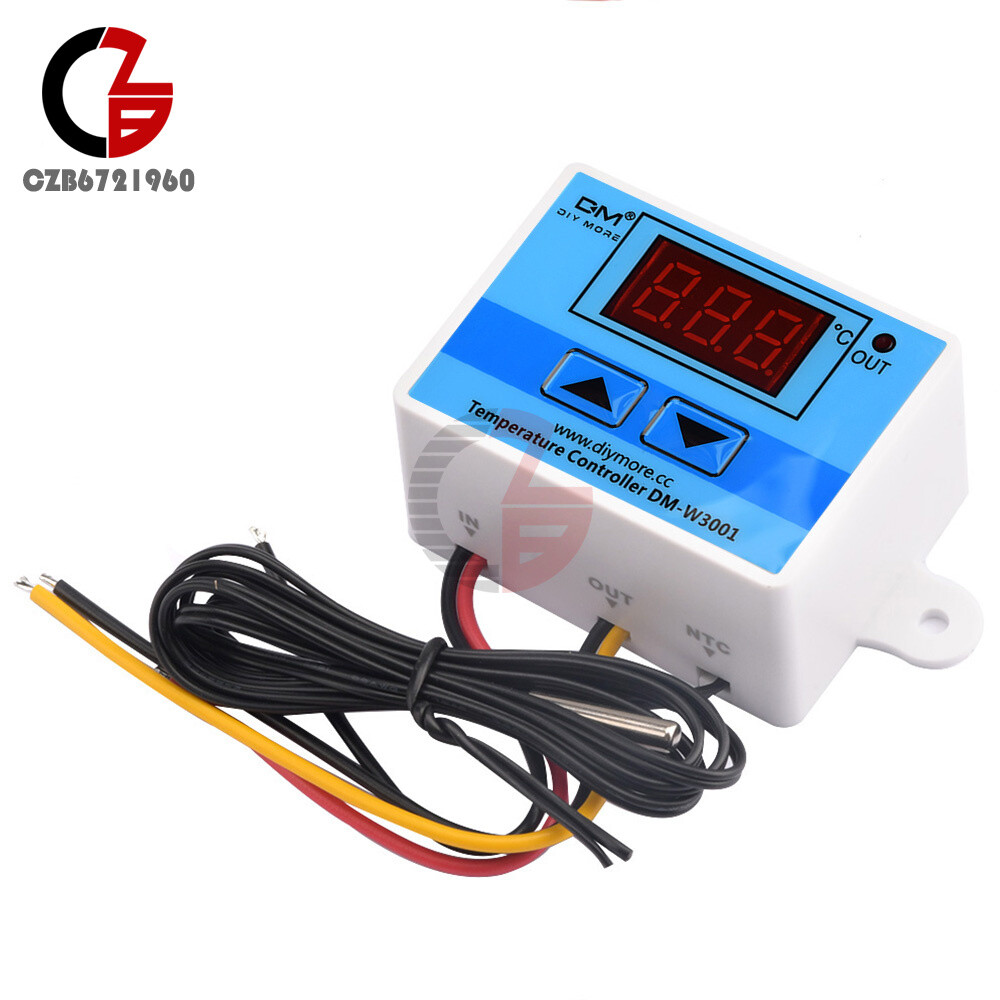 AC 220V W3001 LED Temperature Controller 10A Thermostat Control Switch Probe
