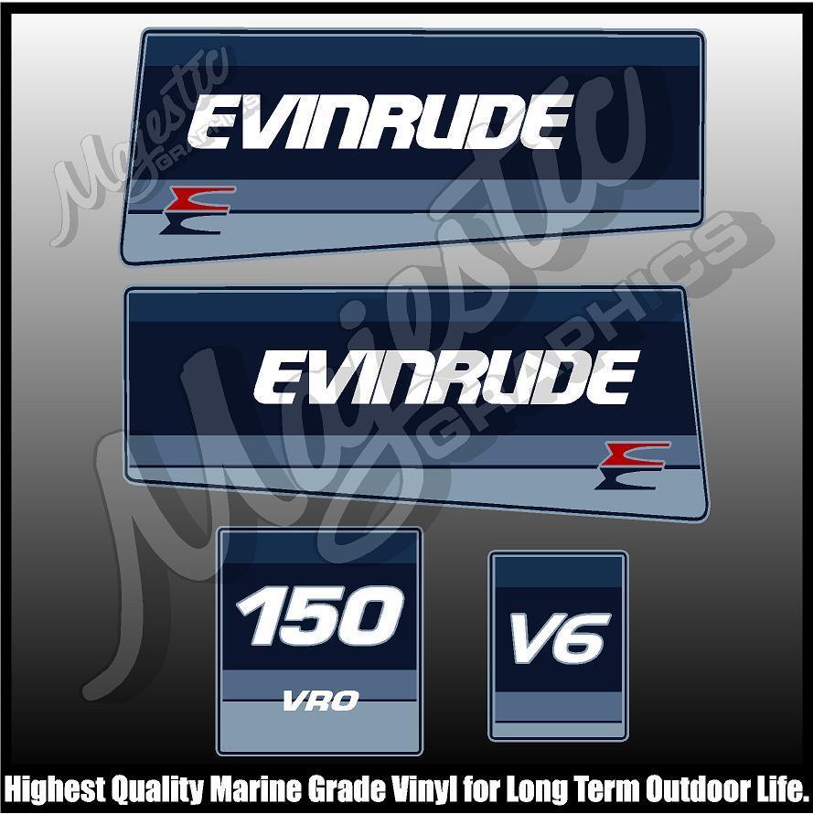 EVINRUDE 150 hp - V6 - VRO - OUTBOARD DECALS