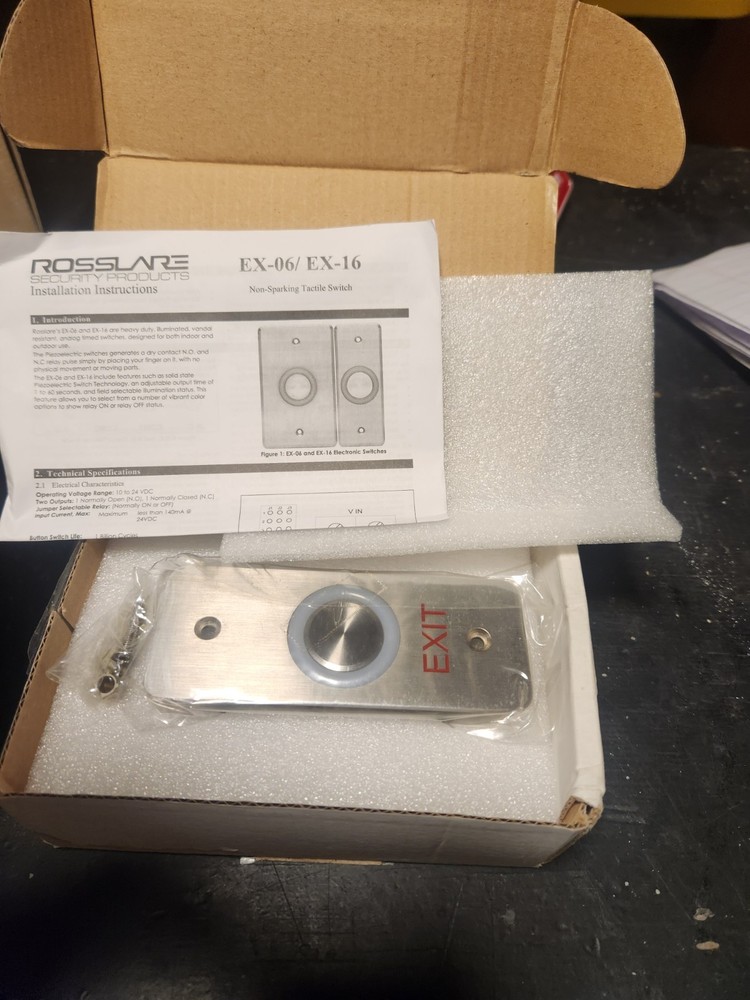 Rosslare Ex-06 Access Control Exit Button Mullion-Sized