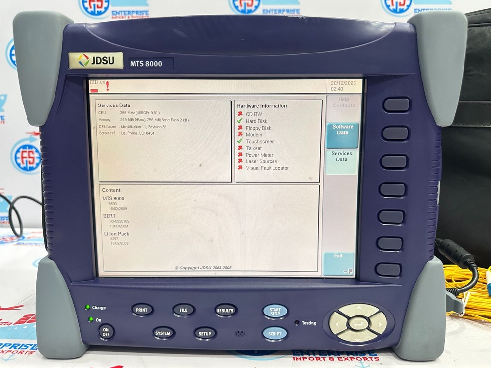 JDSU MTS-8000 Optical Spectrum Analyzer Scalable Multitest Network Tester