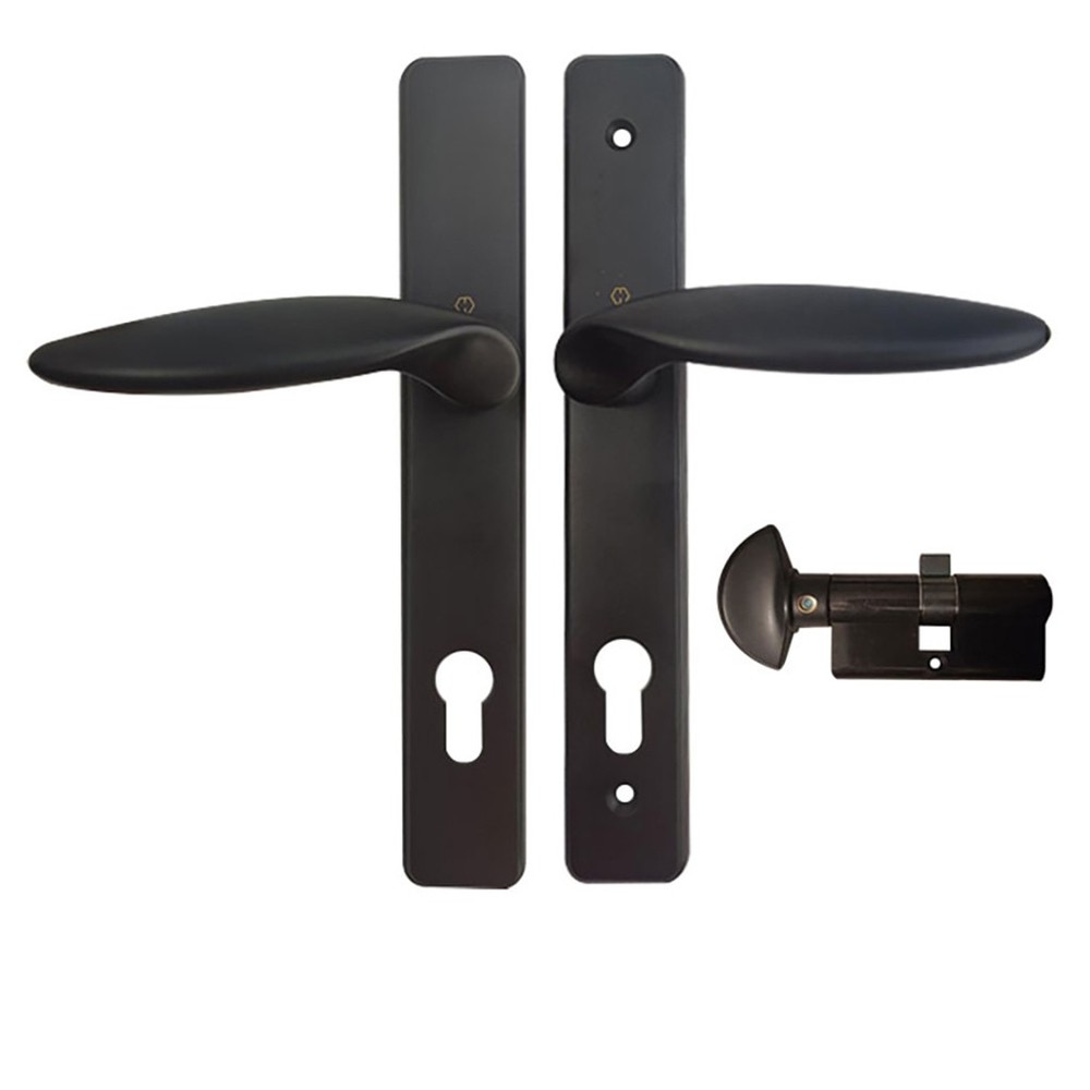 Hoppe Square Modern Multipoint Lock Handle Set Keyed Active Euro Profile