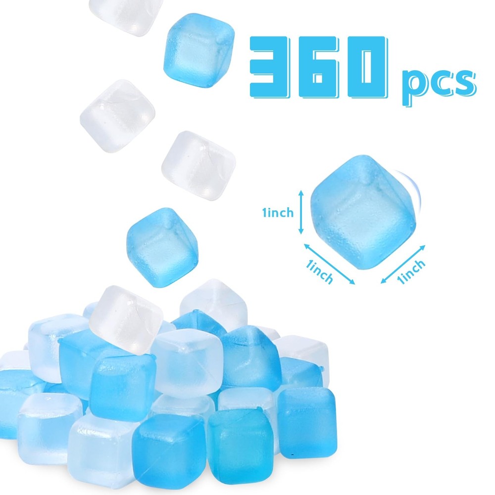 360 Pack Reusable Ice Cubes Refreezable Plastic Ice Cubes Without Diluting Re...