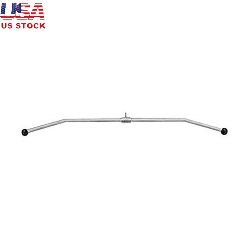 48" x 1" Durable Chrome Lat Bar Pulldown and Low Row Cable Machine Attachments