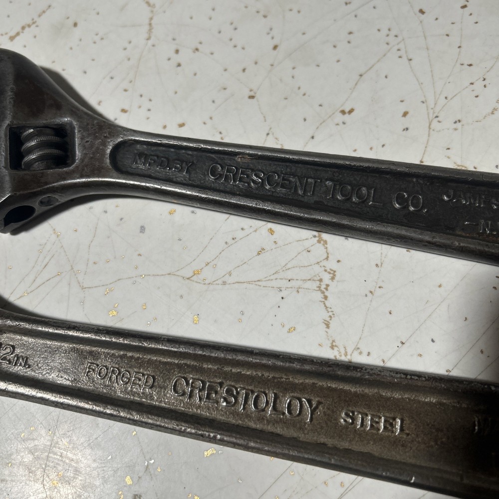 Two Crescent Adjustable Wrenches Made In The USA