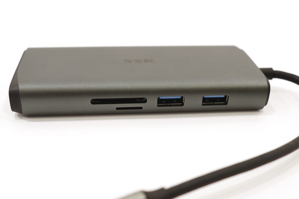 SSK Type-C Multi-Function 11-Port 4K Docking Station SC211 (Silver) Refurbished