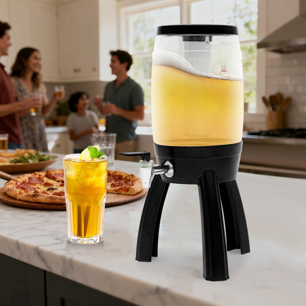 Modern style beer barrel black suitable for bars, restaurants