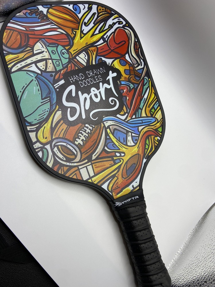 SWIFTR Unique Doodle Design Pickleball Paddle