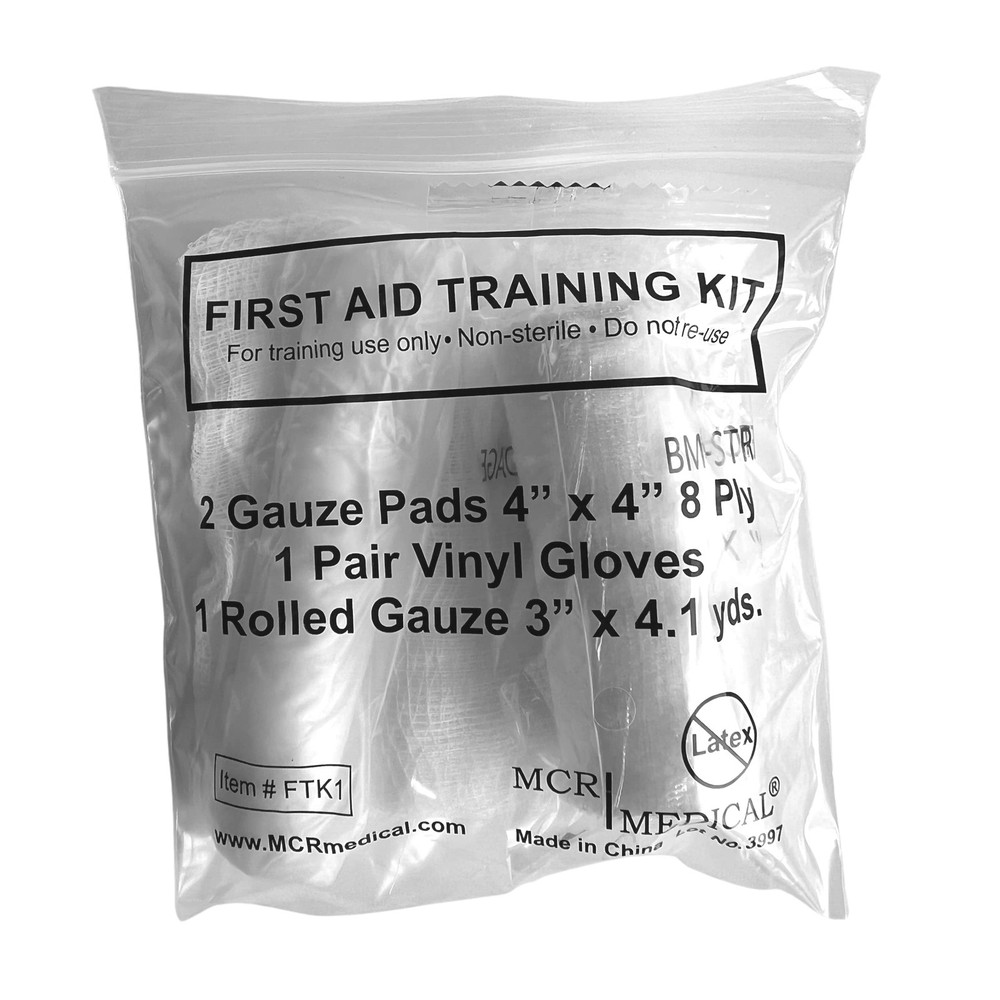 MCR Box of 100 First Aid Training Kits, Basic