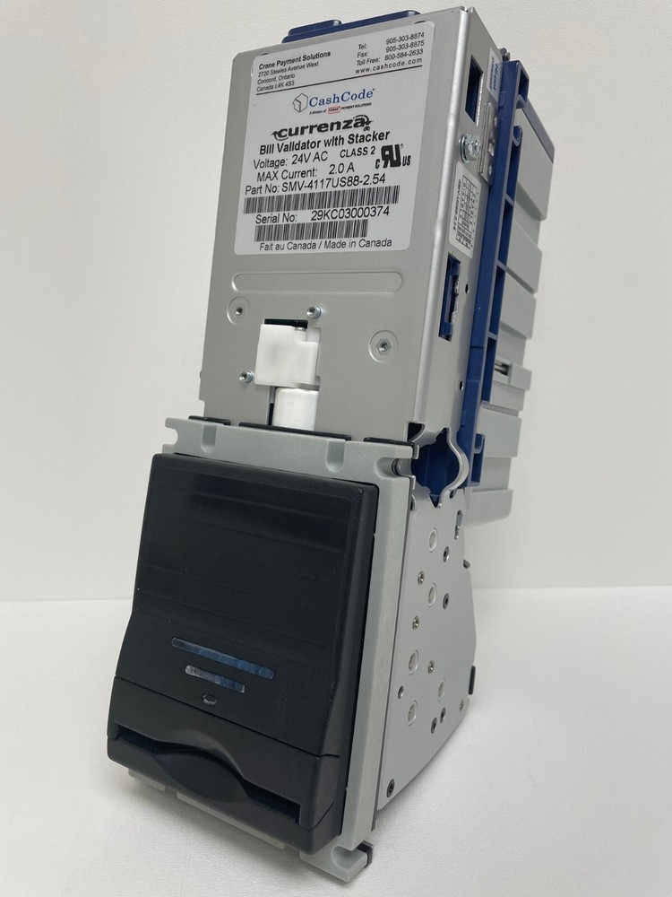 CASHCODE SMV-4117US88-2.5 $1-$20 24V BILL VALIDATOR, ACCEPTOR COMPLETELY REBUILT
