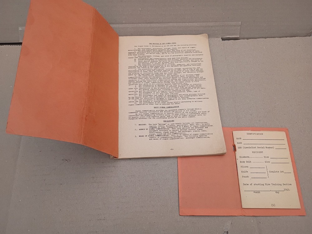 WW2 Booklets Lot Basic Notes Signal Corps Training Center Camp Crowder Missouri