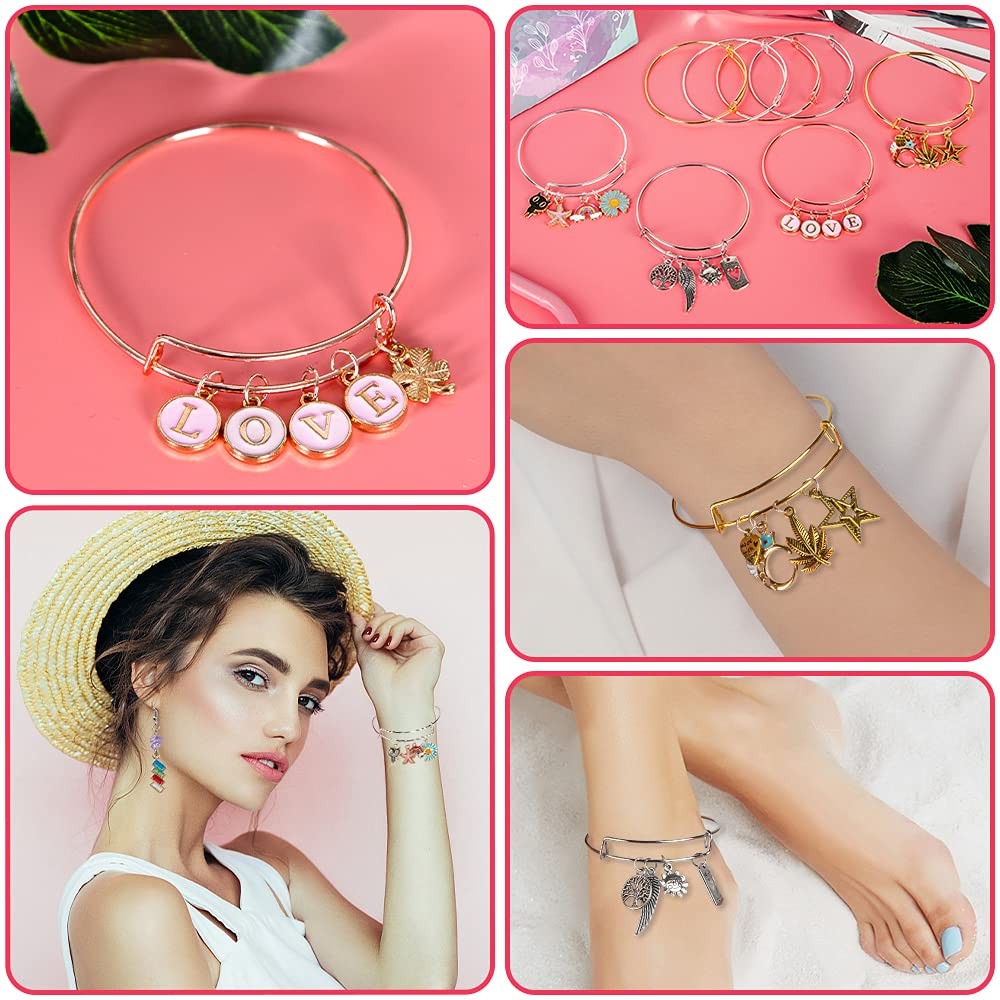 Sofier 542pcs Bangle Bracelet Making Kit DIY Jewelry 7 to 8 inches, Multiple