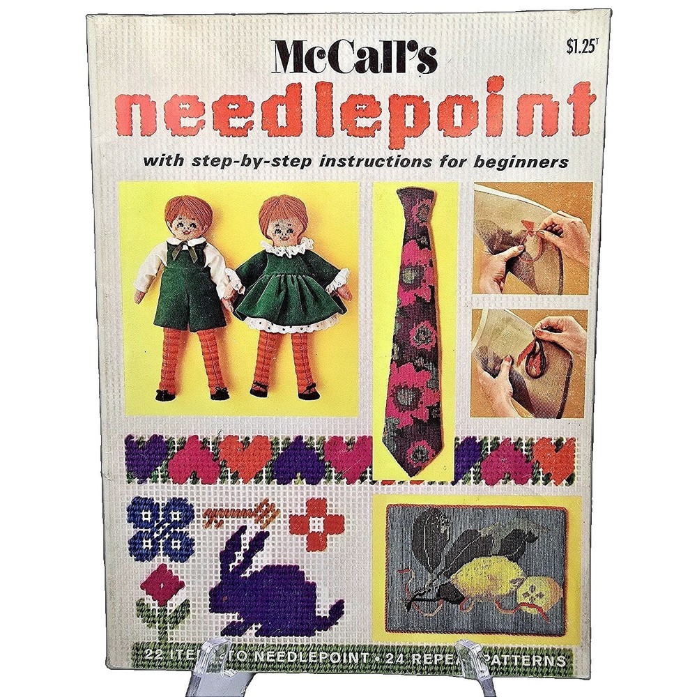 Vtg 1971 McCall's Needlepoint Book 2 Instructions & Patterns for Beginners