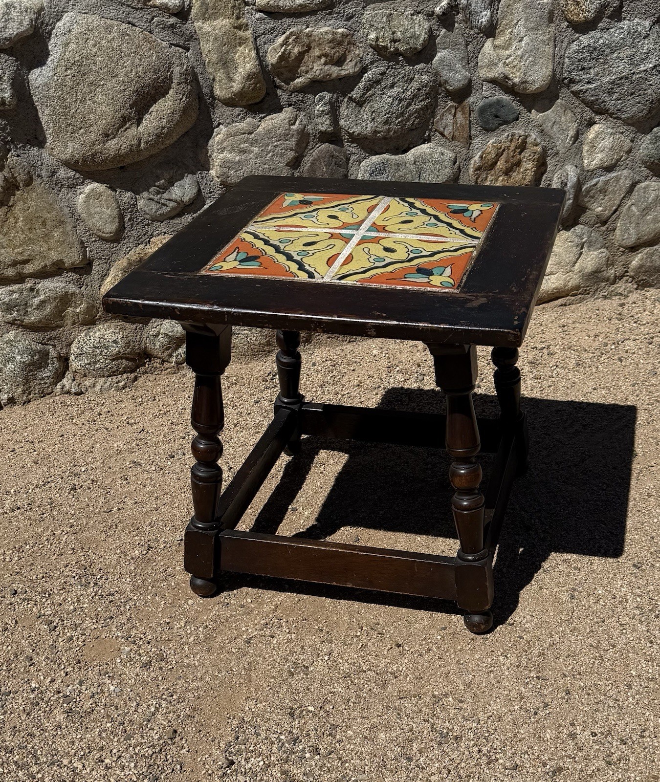 VINTAGE CALIFORNIA TILE TABLE SPANISH REVIVAL 1920s D&M TAYLOR MONTEREY ANTIQUE