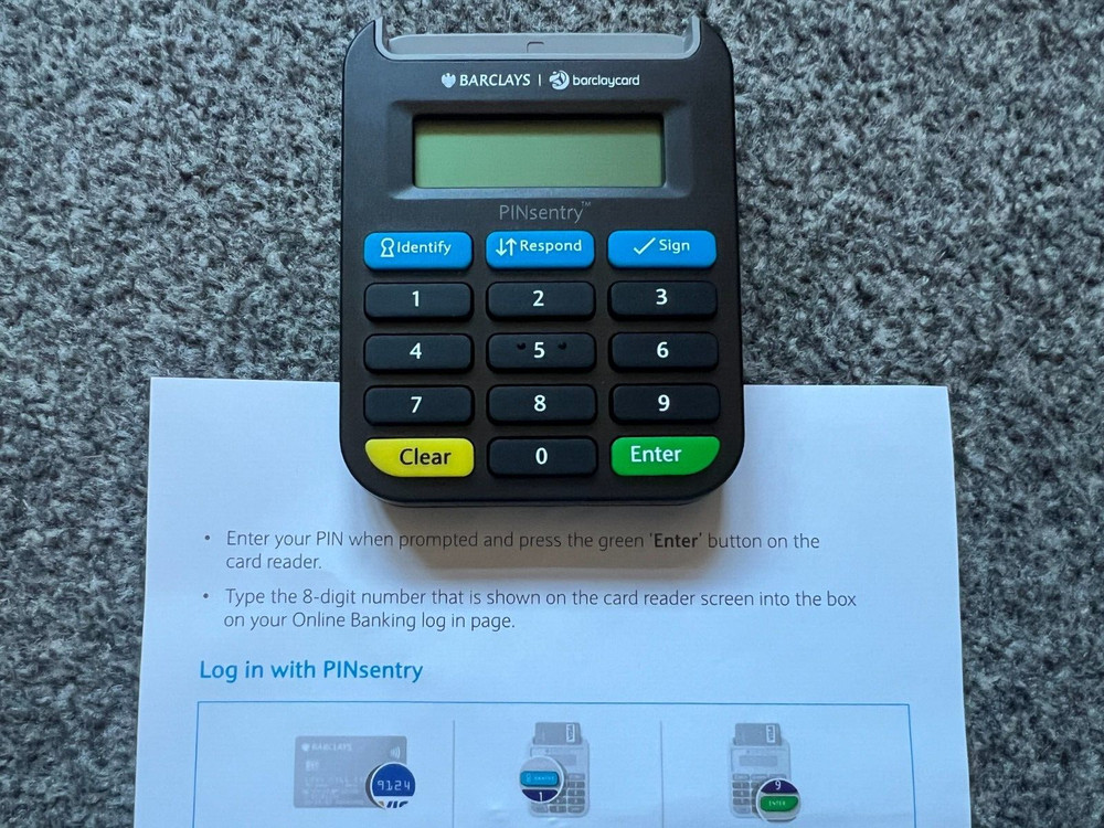 Barclays PINsentry Card Reader - Secure Online Banking