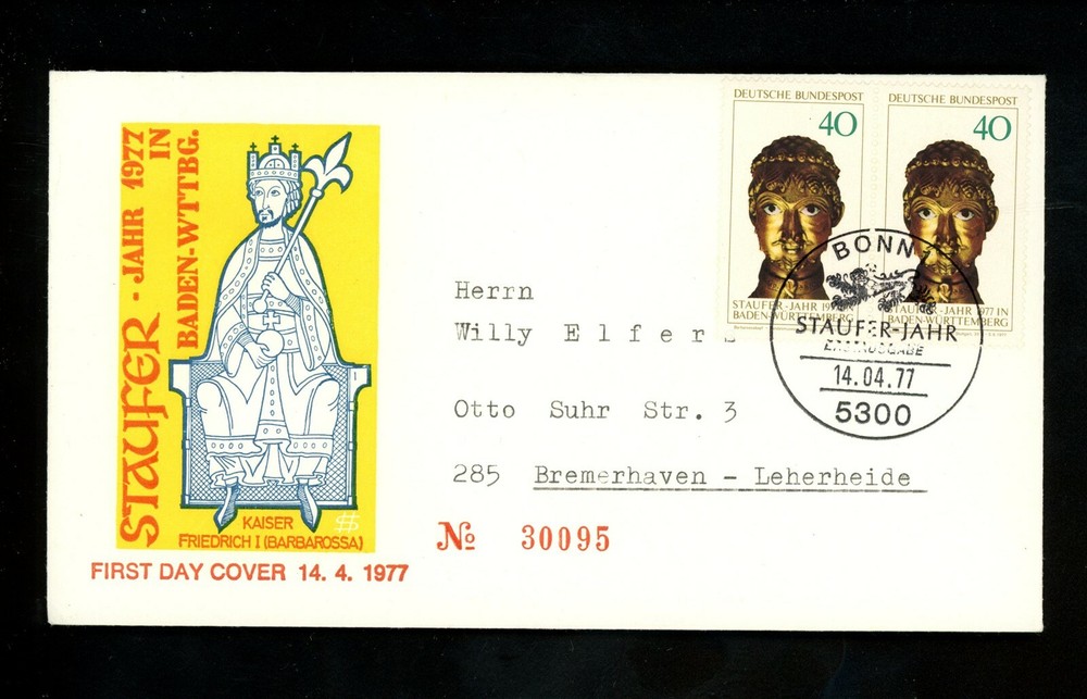 Postal History Germany FDC #1247 Art exhibition 1977