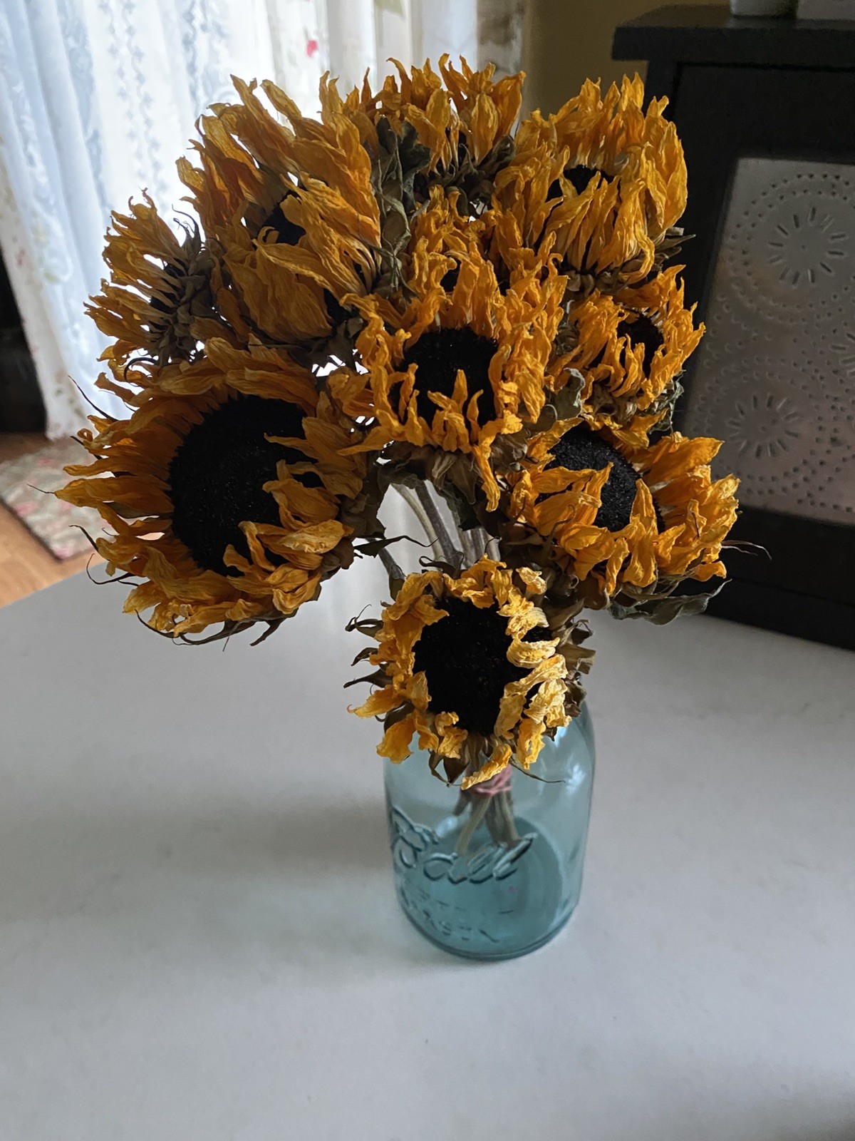 SUNFLOWERS Orange DRIED FLOWER Bunch BOUQUET Bundle USA Grown SUN FLOWERS Auc#2