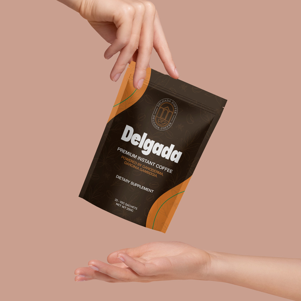 Delgada Instant Coffee - Premium Ganoderma, Rich Bold Taste - Healthy
