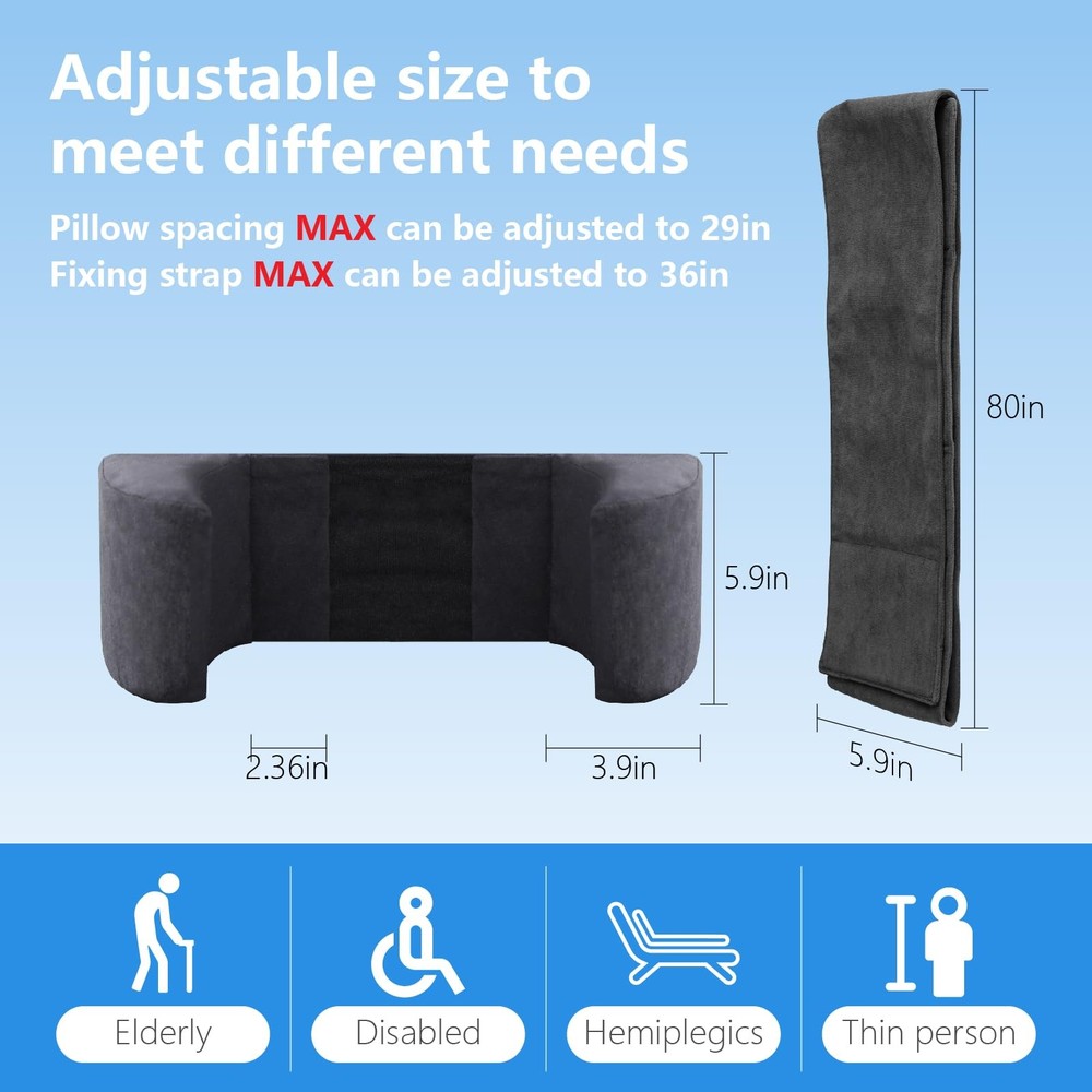 Lateral Support for Wheelchair Lateral Support Cushion with Adjustable Side P...
