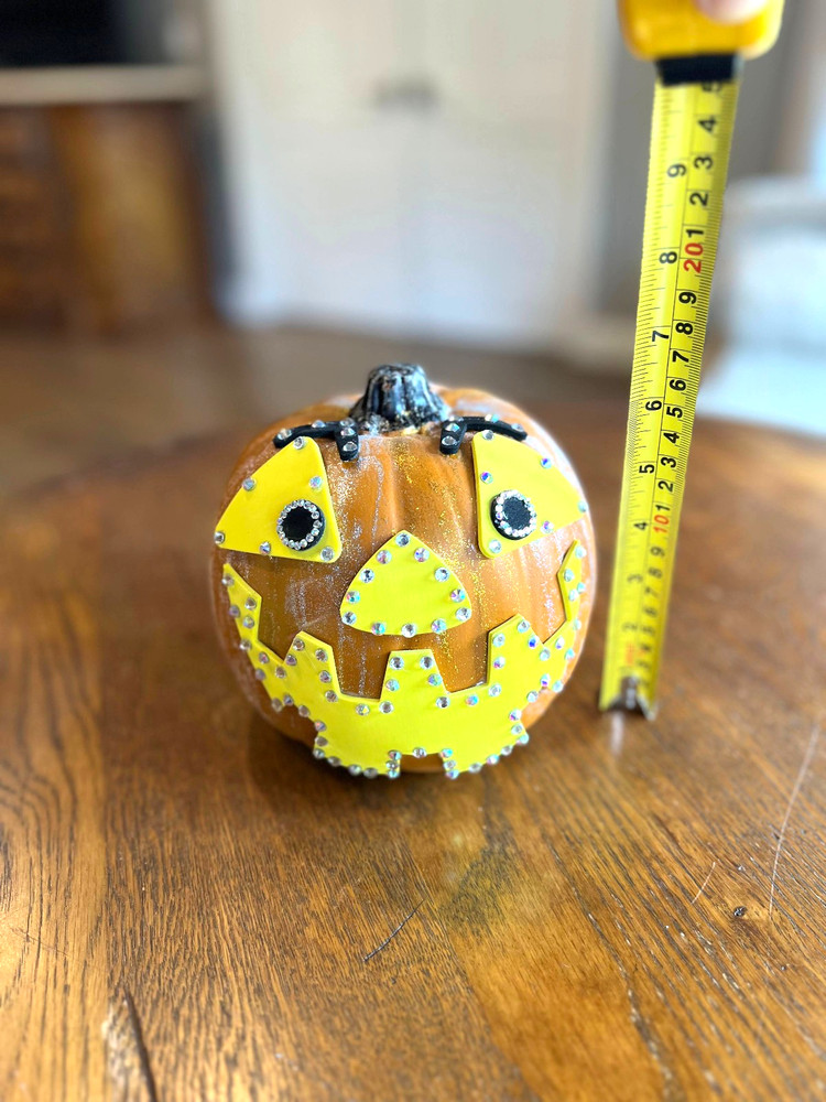 Jack-O-Lantern Orange Craft Pumpkin with Rhinestones