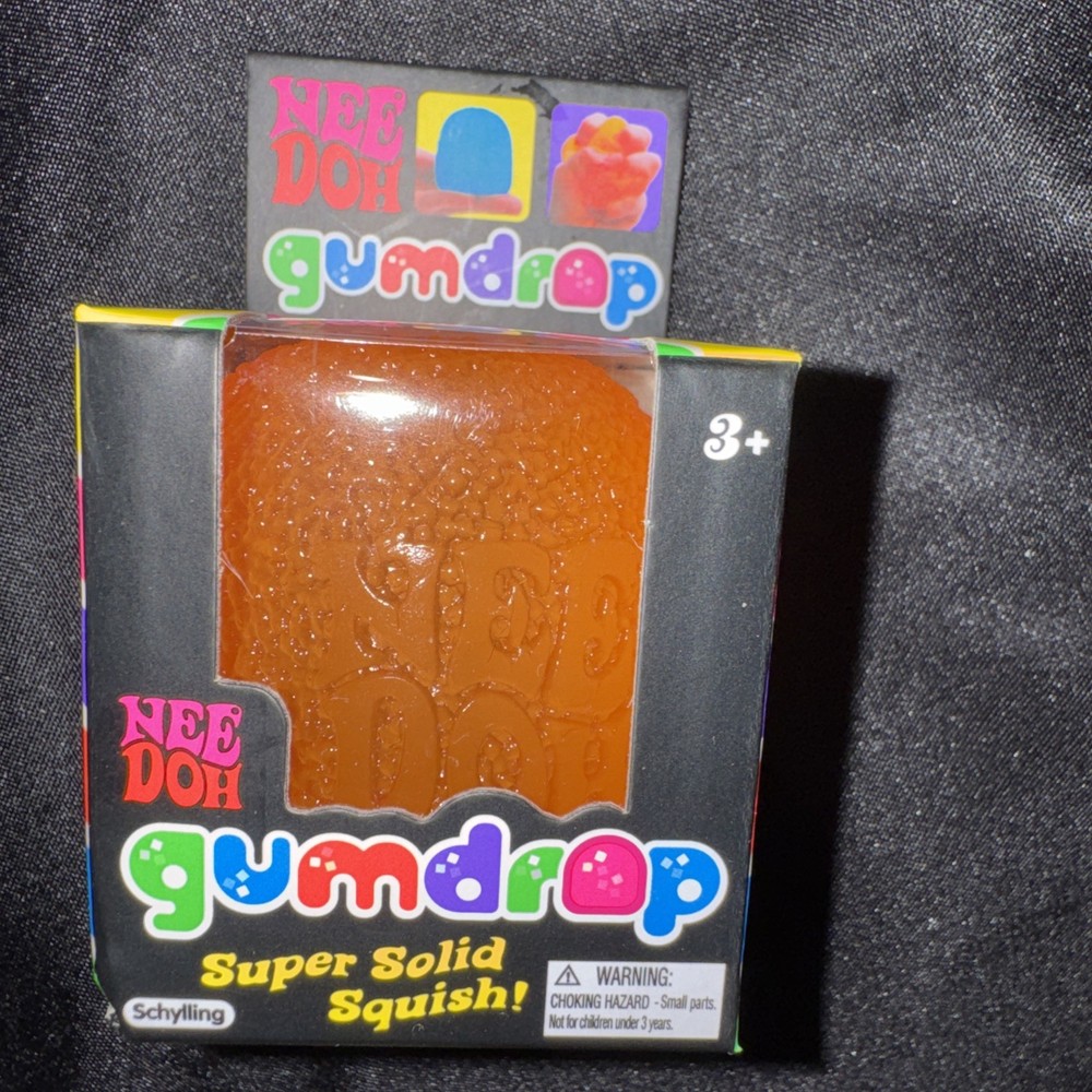 Nee Doh Gumdrop | Super Solid Squish Needoh Gum Drop | ORANGE