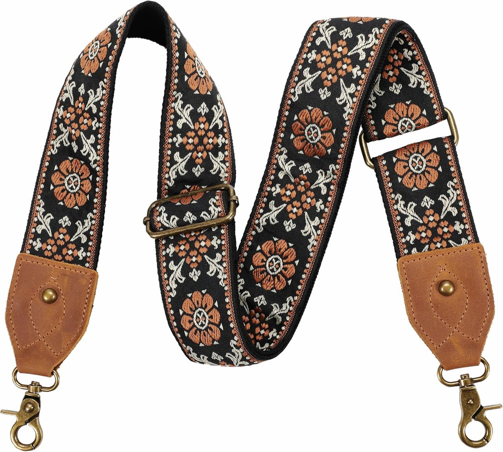 Purse Strap, 2" Crazy Horse Leather End Shoulder Strap Adjustable Replacement,Re