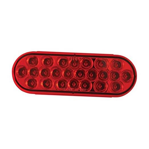 78233 Oval Pearl Red 24 LED Light, Red Lens.