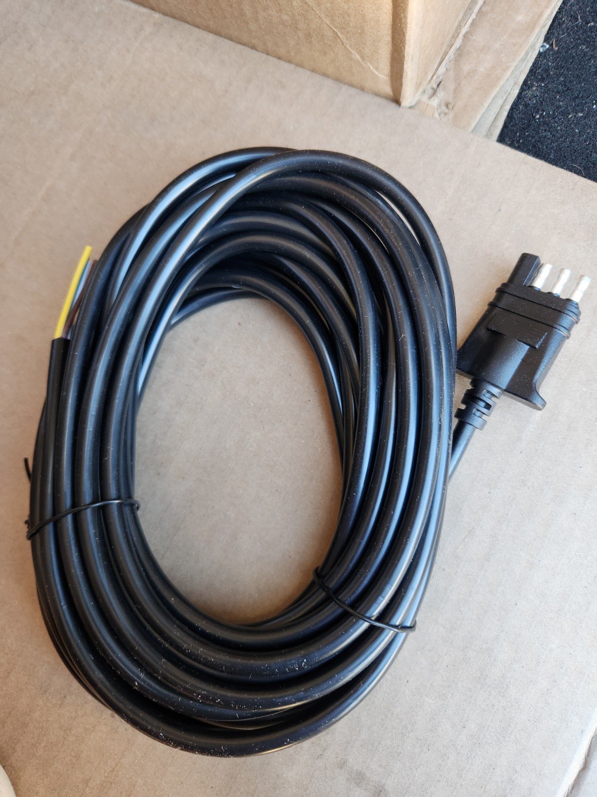 4-Way Trailer Wiring Harness 4Pin Trailer Connector to 4 Flat Wire - 30FT