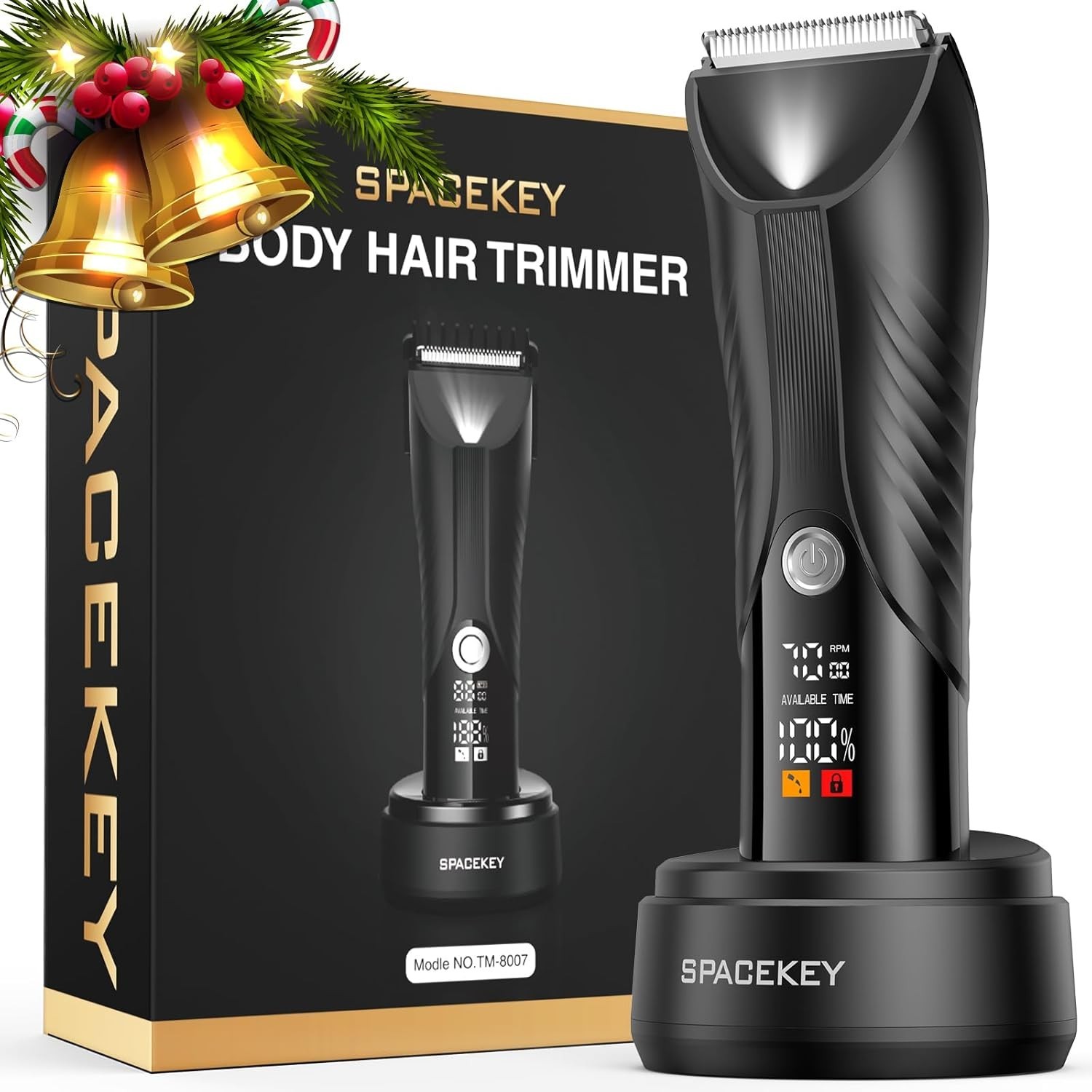 Manscape Groin Hair Trimmer Electric Ball Trimmer Wet/Dry Body Shaver Christmas