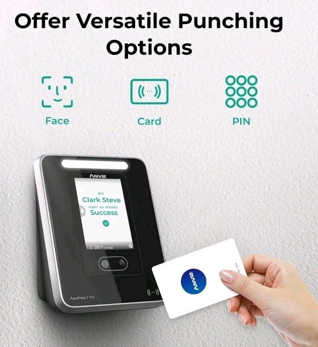 Face Recognition Time Clock WiFi RFID PIN Biometric Attendance System